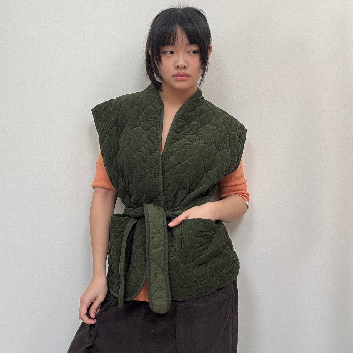 *NEW* Johanna Babycord Gilet Olive
