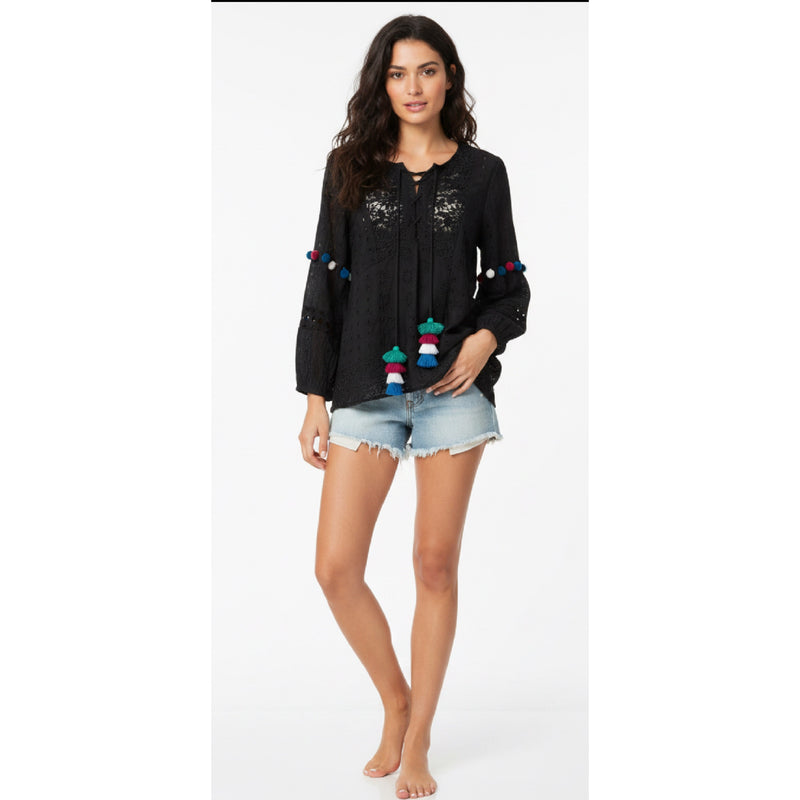 Black Broderie Top
