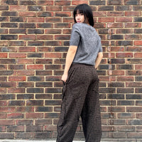 Leopard Jersey Lightweight Joggers Chocolate