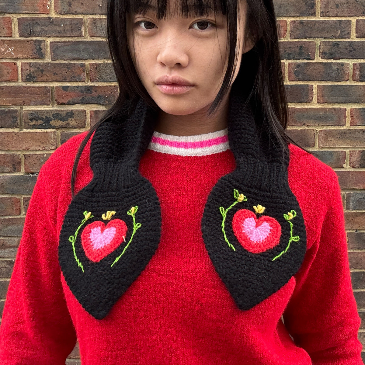 Heart Collar Black