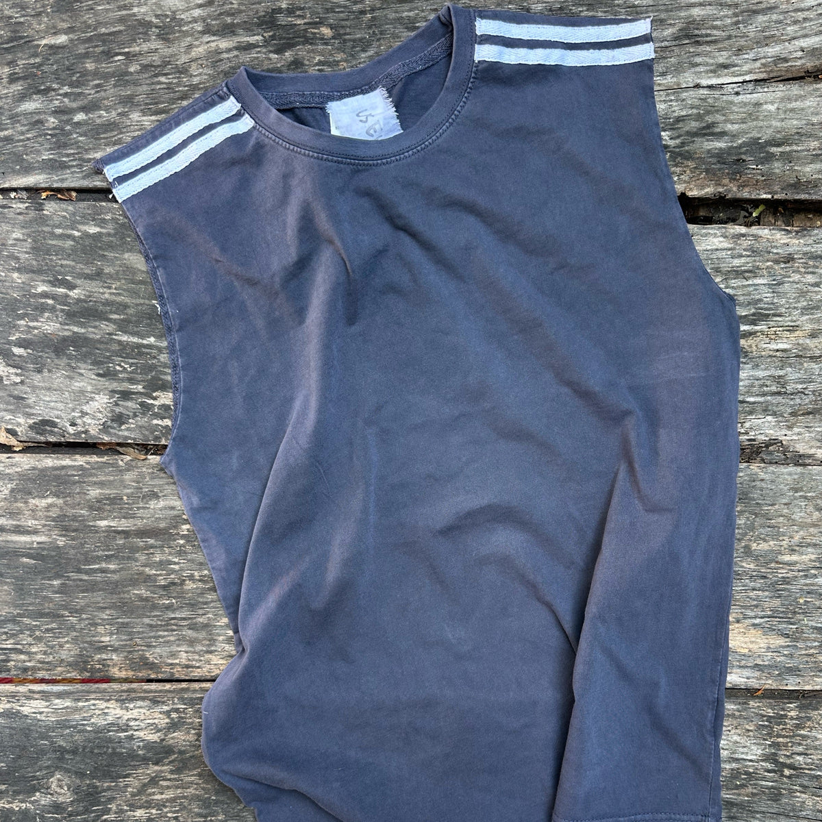 *NEW* Black Tank + Tape Applique