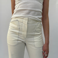*SS26!* Topstitched Melrose Off White