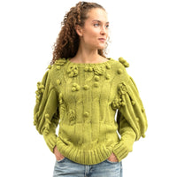 V de Vinster Crochet jumper green