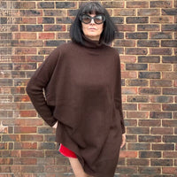 *NEW* Absolut Cashmere Extra Long Turtle Neck Chocolate