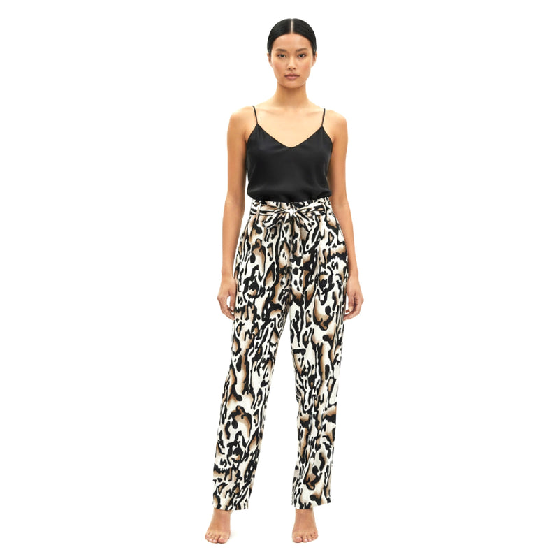 Leopard Print Silk Pant