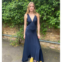 Silk95 Mar A Lago Evening Dress Navy