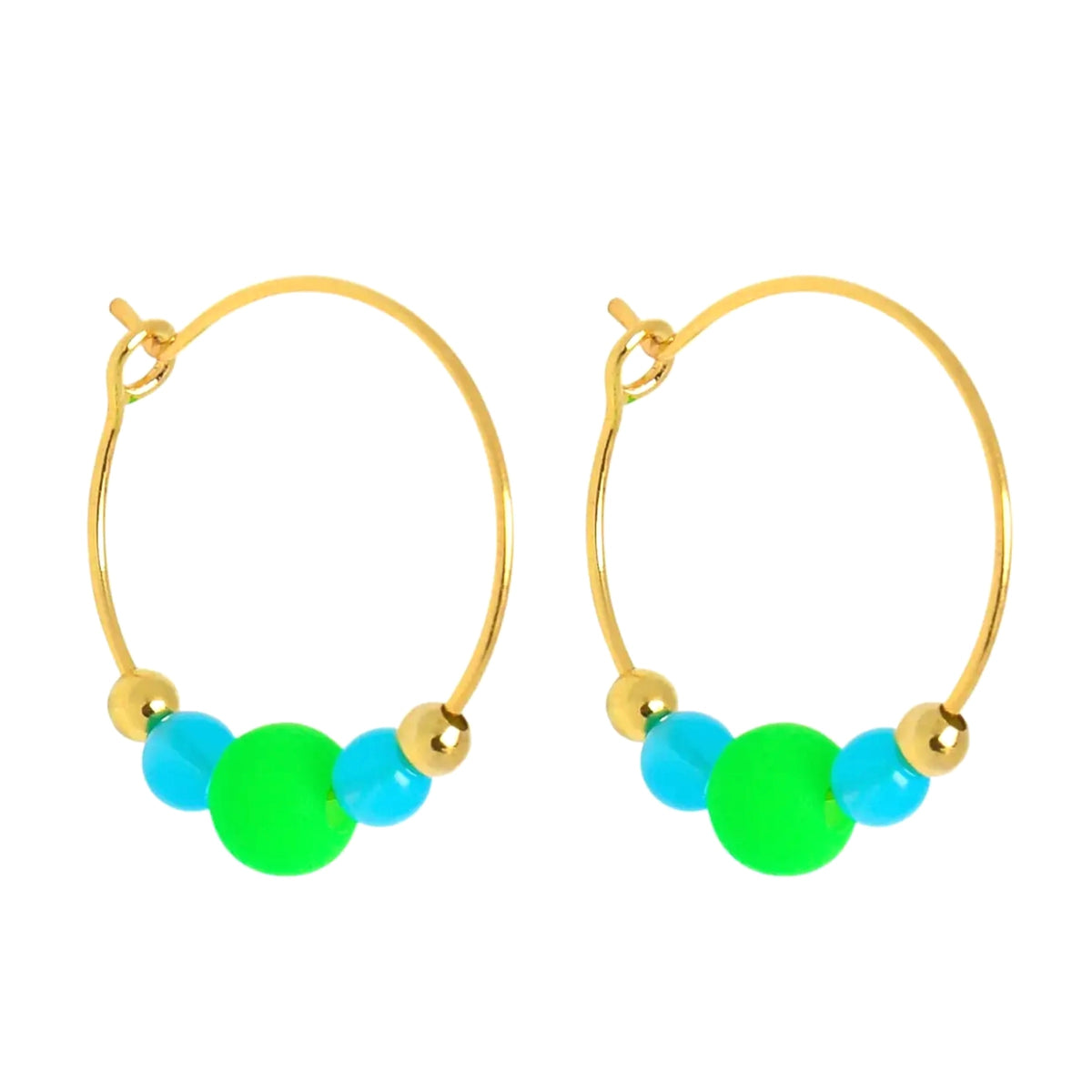 Colourpop Earrings Green/Turquoise