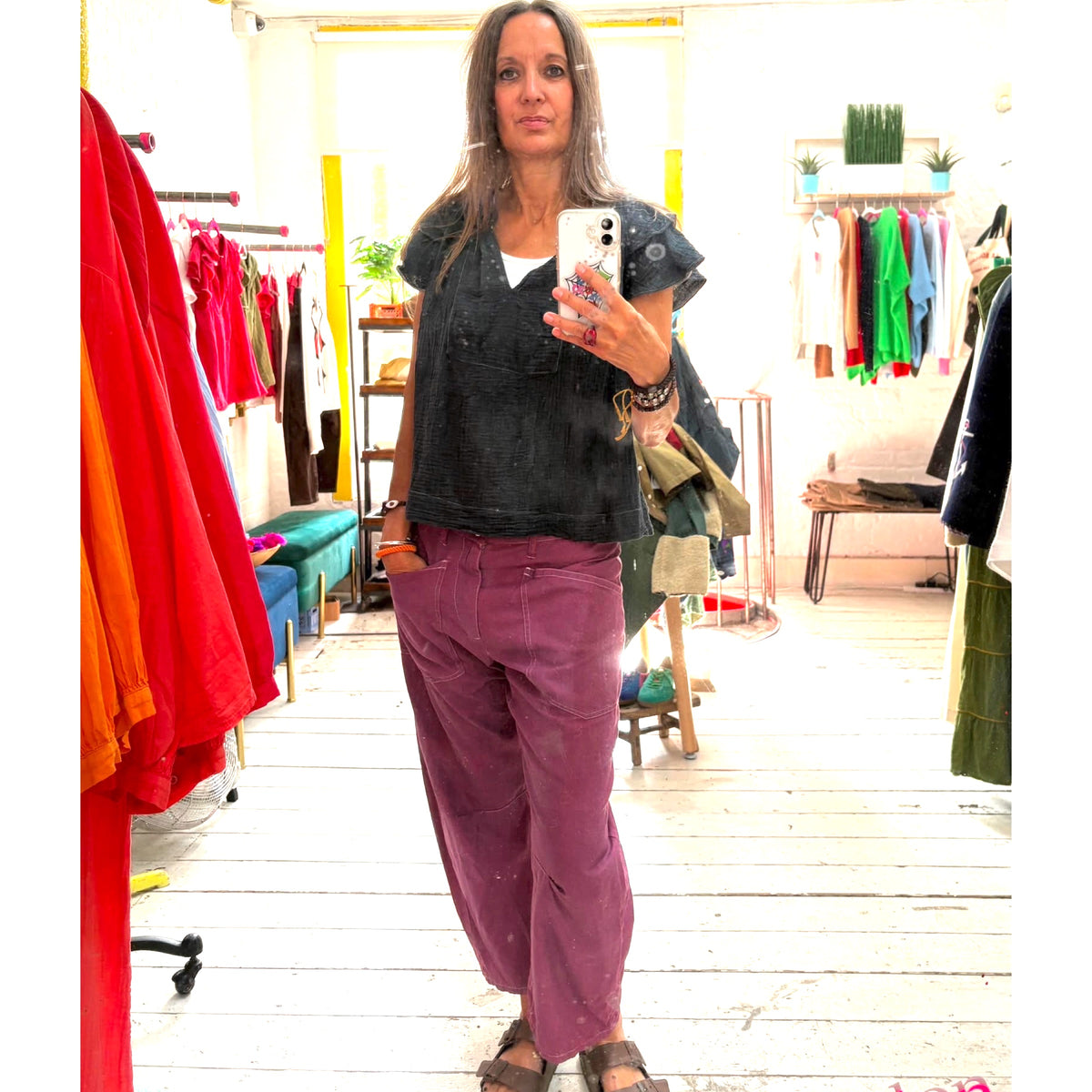*AW26* Overdyed Barrel Workwear Plum Lightweight