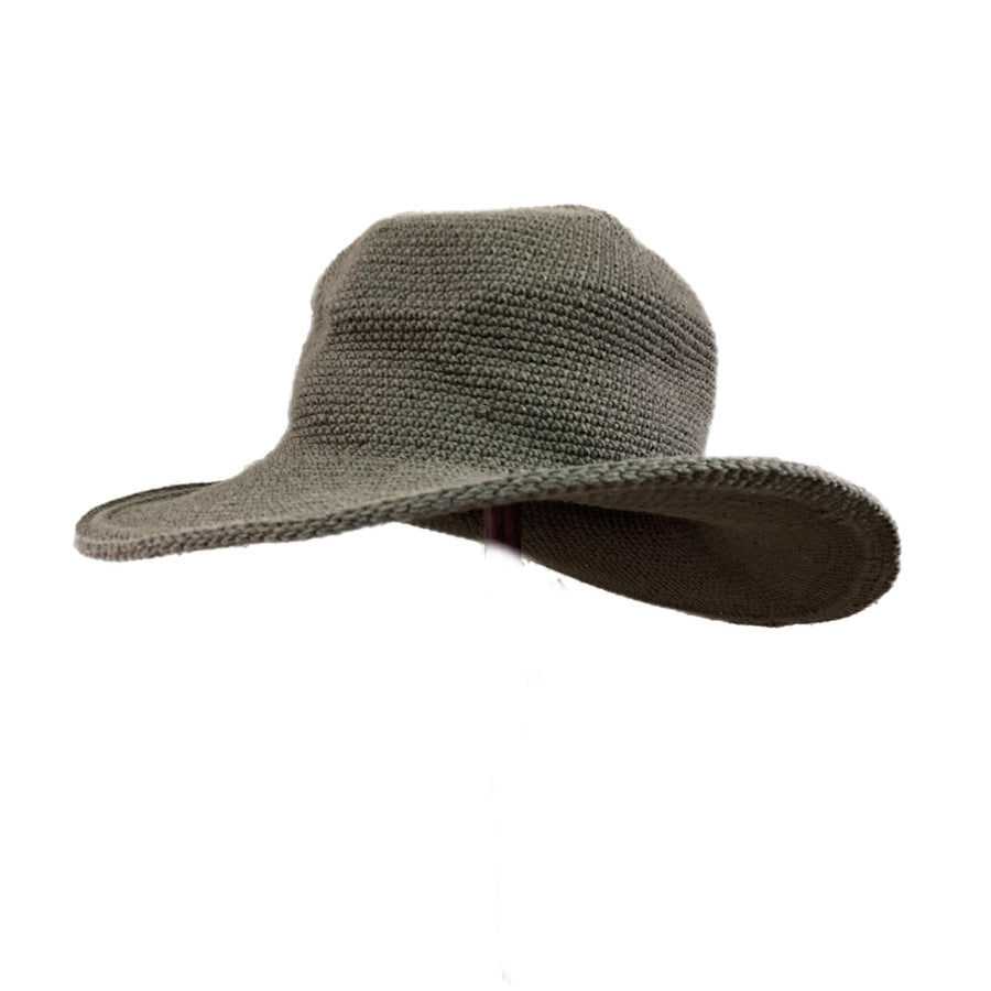 Pure Yellow Cotton Hat Olive Green