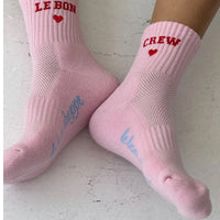 *NEW* Le Bon Shoppe Embroidered Crew Strawberry Milk