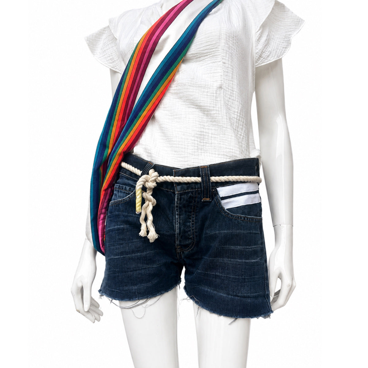 *NEW* Zig Zag Levi's Cut Offs + White Stripe