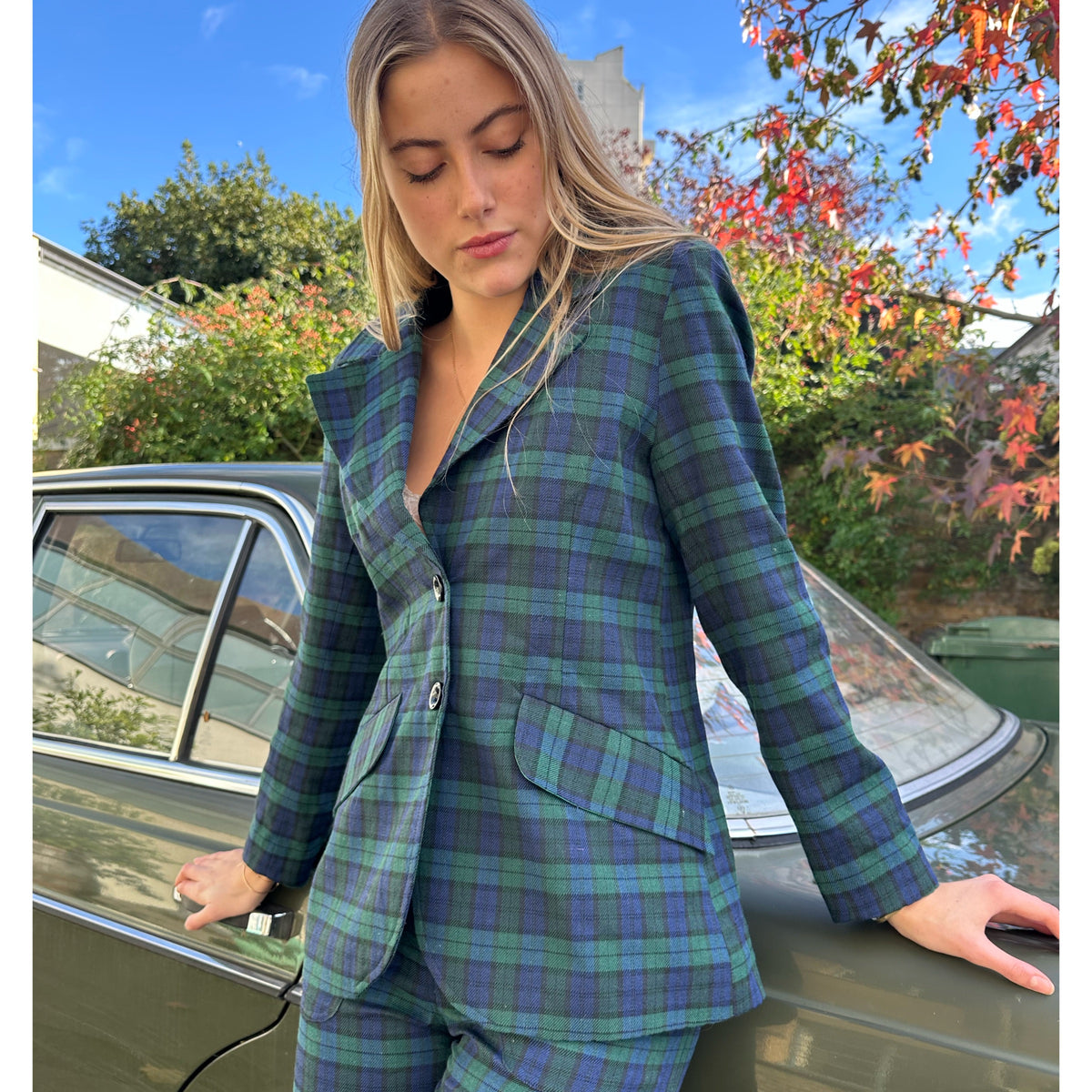 The West Village Susan Jacket Blue Tartan