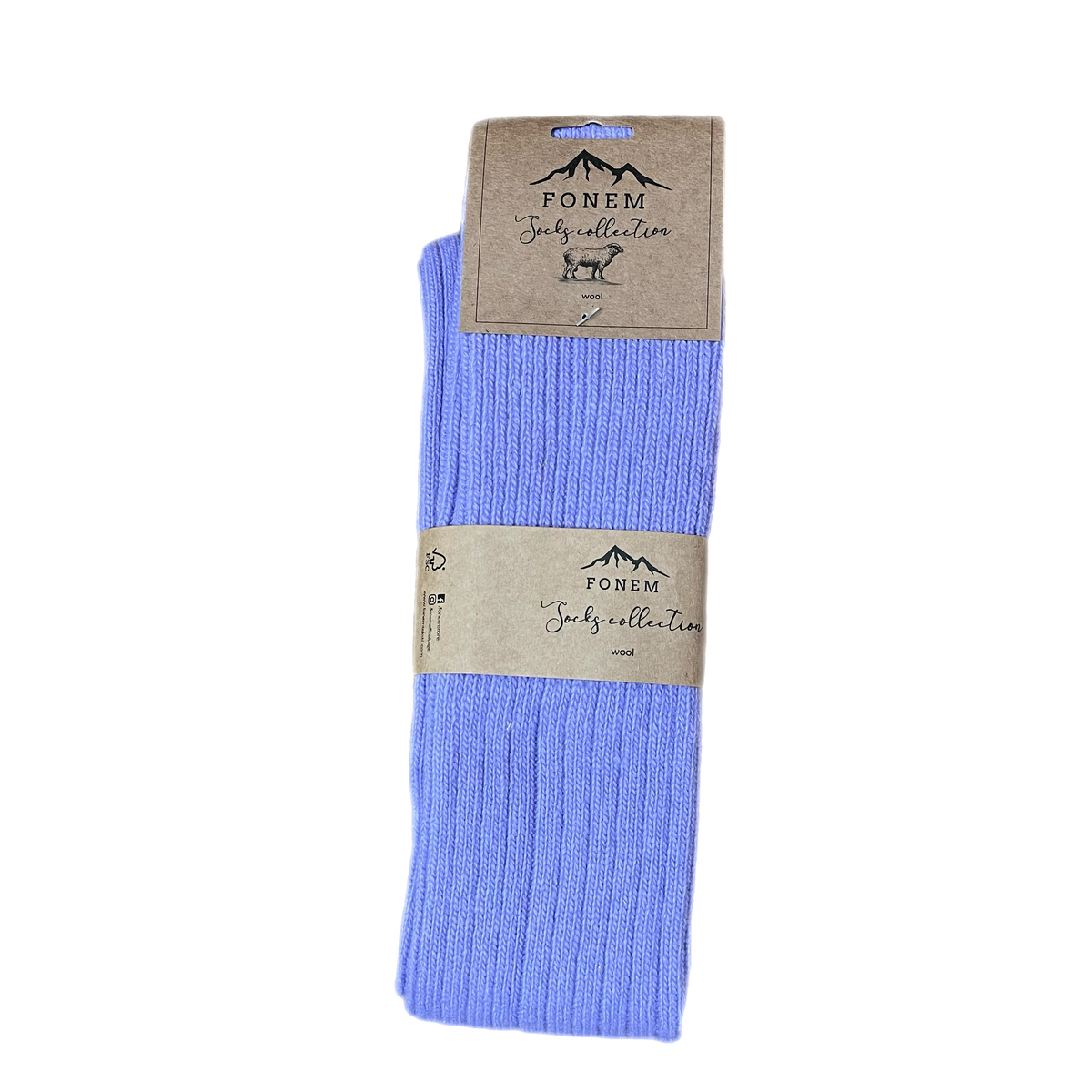 Over The Knee Lilac Ribbed Socks