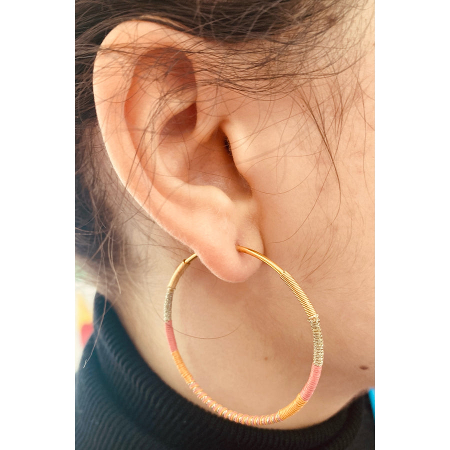 Une a Une Camiri Earrings Large Coral