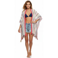 *NEW* Multi pink Stripe embroidered Cover-up