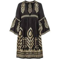 *LANDED* Long Black Feather Dress