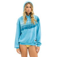 *NEW STYLE* Wave Stripe Pullover Hoodie Aquamarine