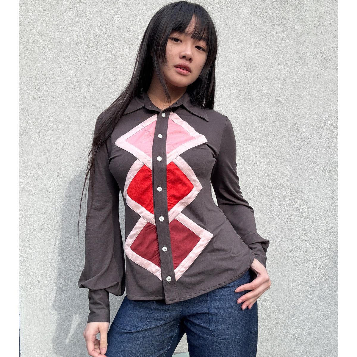Diamond Shirt Chocolate Brown