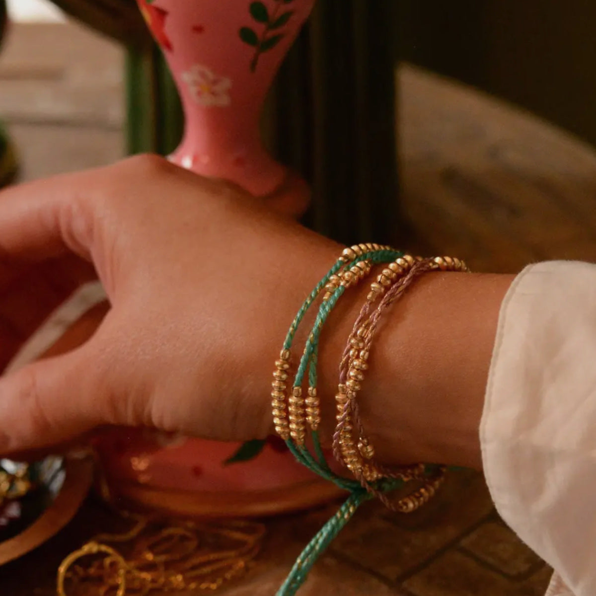 *NEW* Pale Pink Rope Bracelet