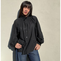 *NEW STYLE* Johanna Smocked Shirt Black