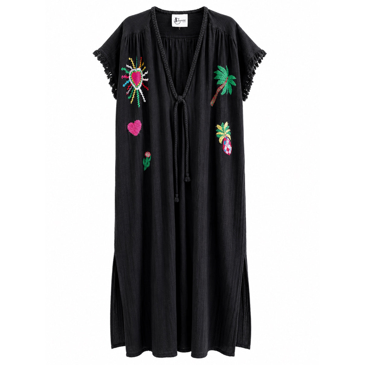 Embroidered Cover-Up Black