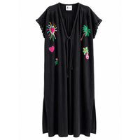 Embroidered Cover-Up Black