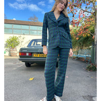 The West Village Melrose Trousers Blue Tartan