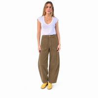 Cord Barrel Pant Beige