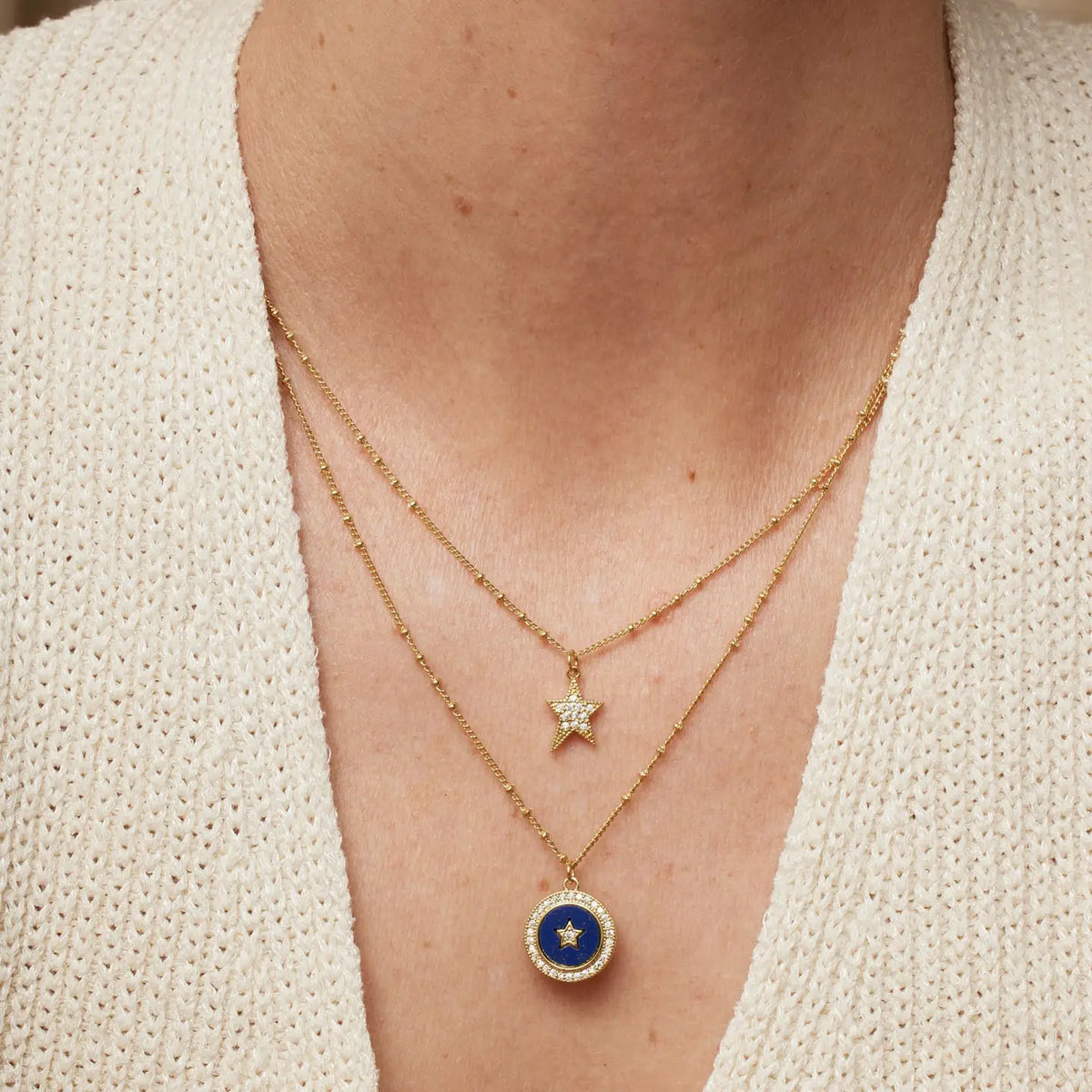 Nebula Layered Charm Necklace