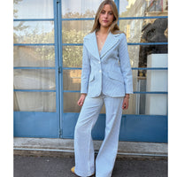 *RE-CUT* Low Rise Light Denim Stripe