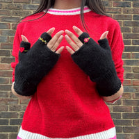 Ring Mittens Black