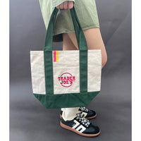 Vintage-Patched Trader Joes Tote S/M Green