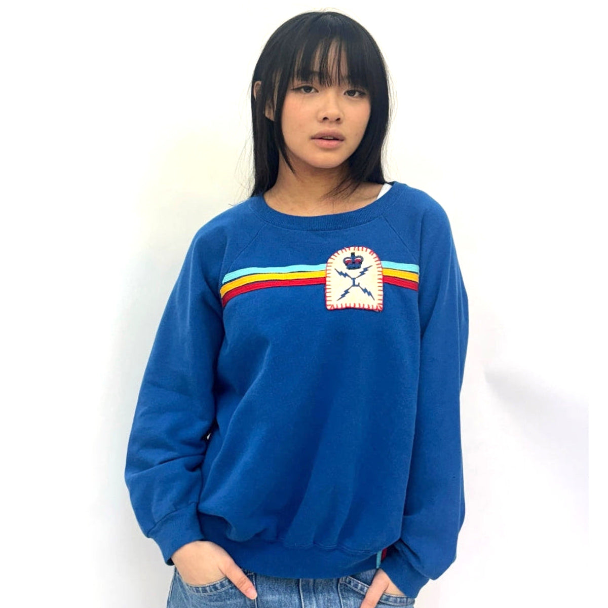 Useless Blue Stripe Sweatshirt