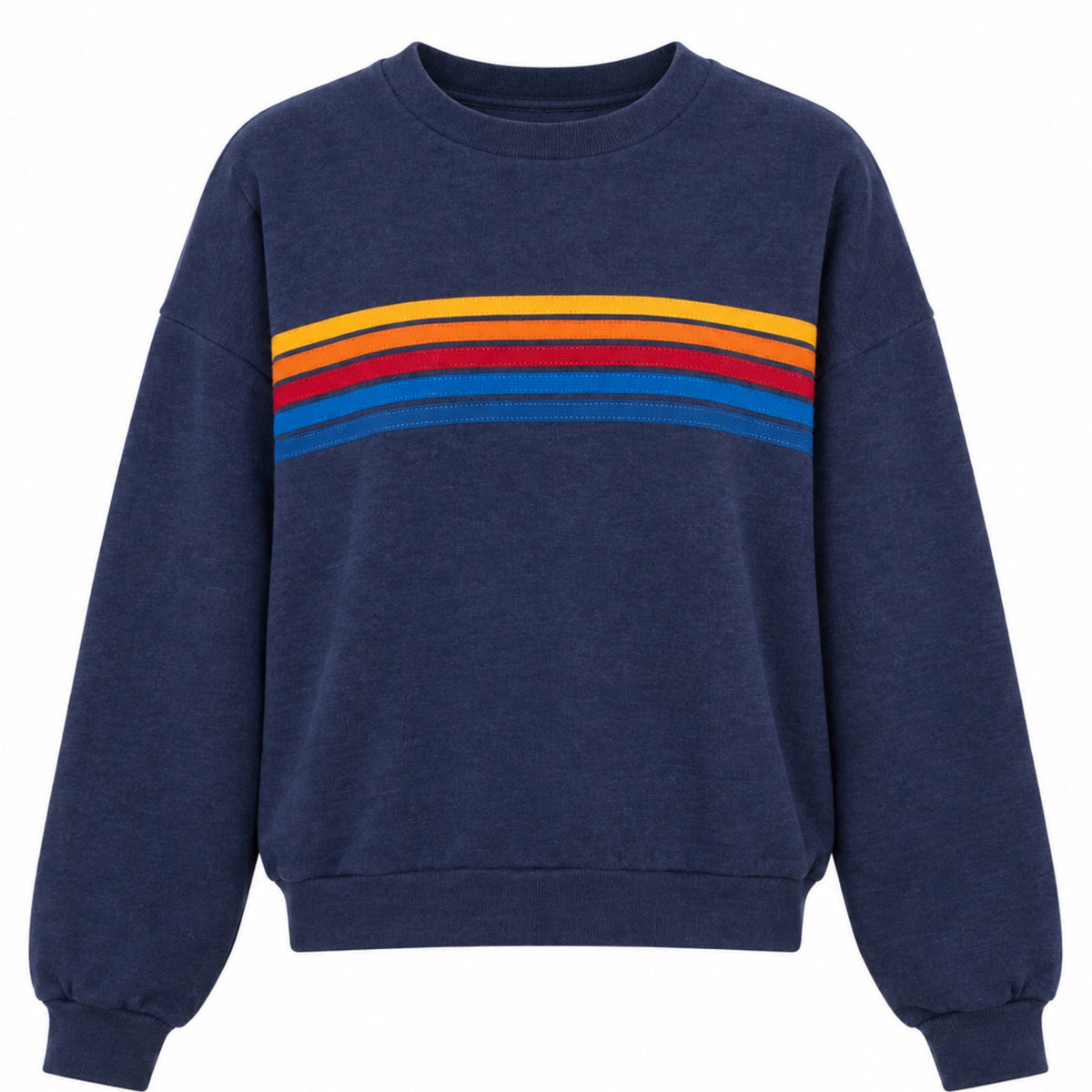 5 Stripe Relaxed Crew S'Shirt Navy