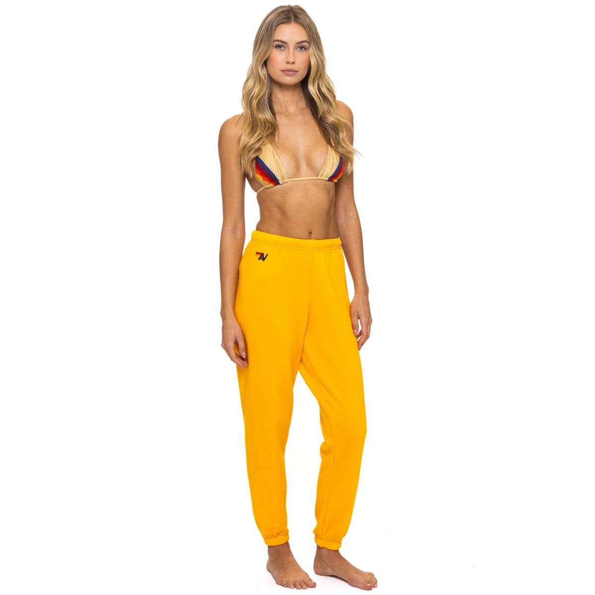 5 Stripe Sweatpants Gold