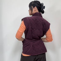 -*NEW* Johanna Babycord Gilet Wine