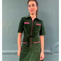 *NEW* Velvet Shirt Dress Emerald
