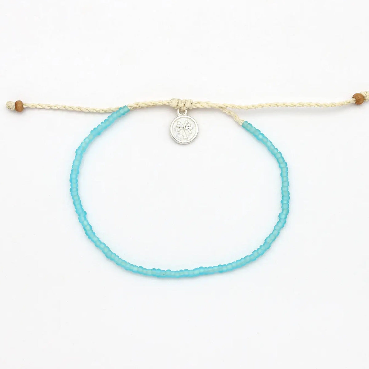 Frosted Glass Bracelet Light Blue