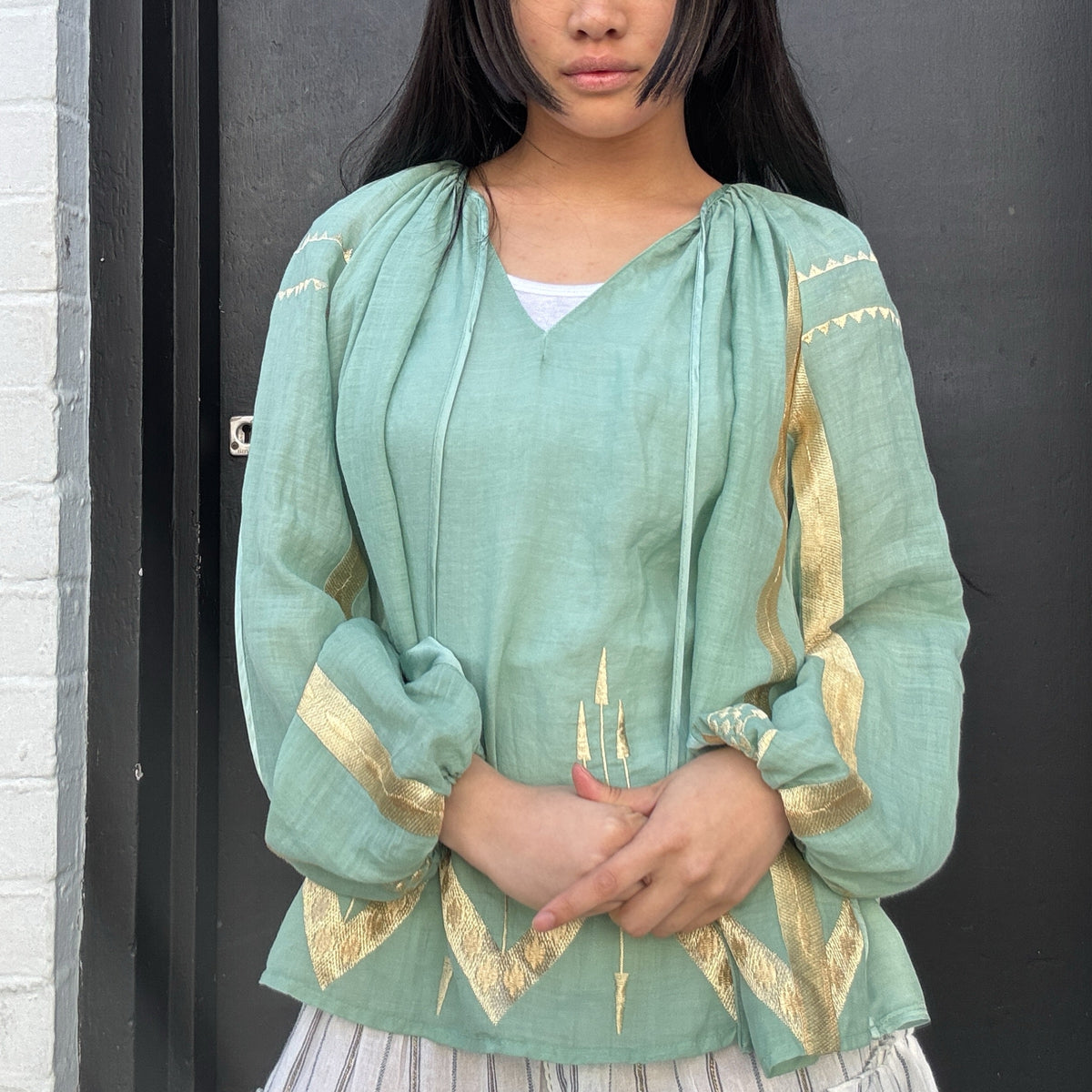 *LANDED* Sea Green Blouse