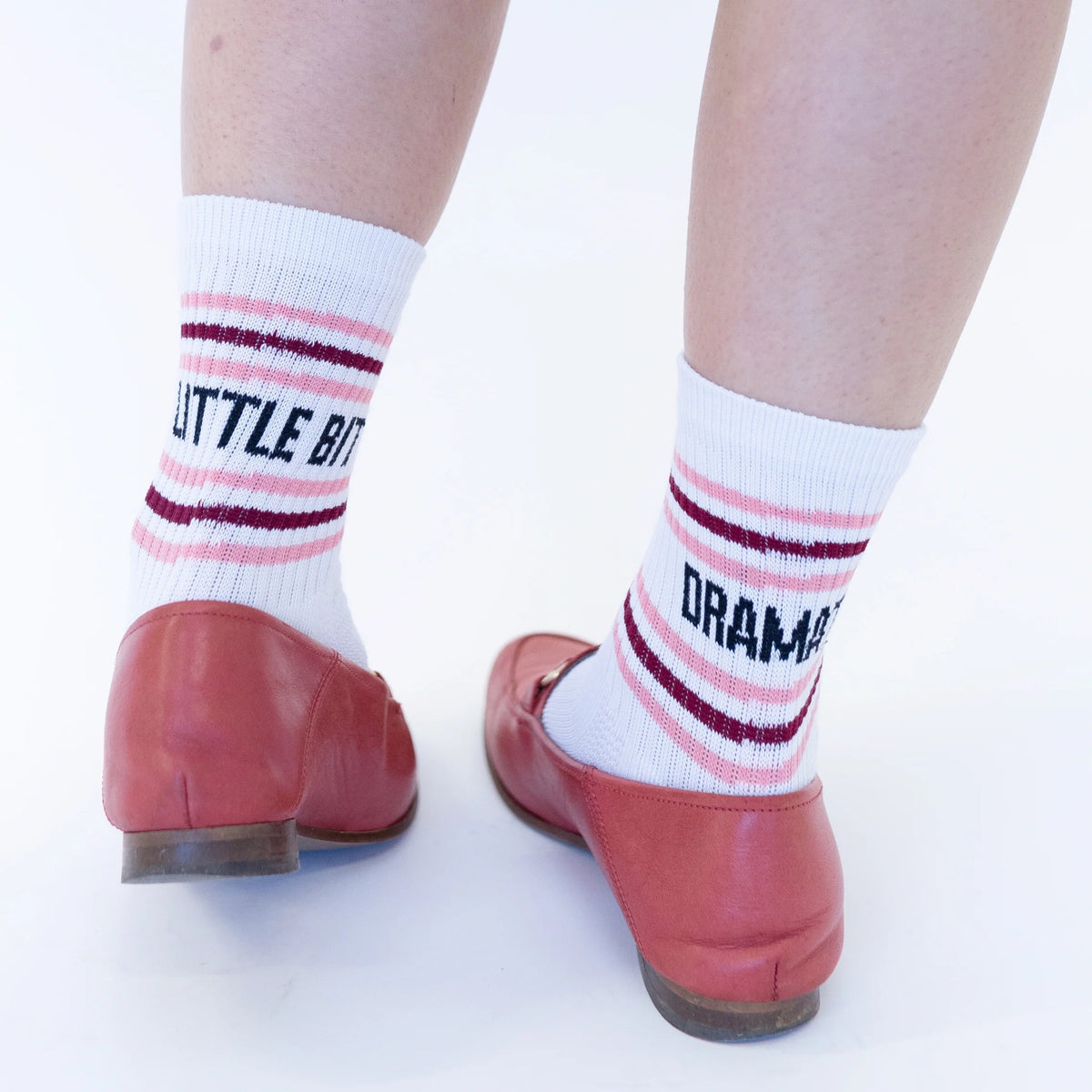 *NEW* Slogan Socks Little Bit Dramatic