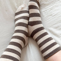 *NEW* Le Bon Shoppe Wally Socks Brown Stripe