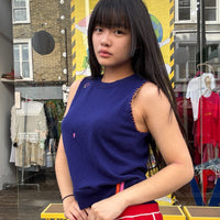 Useless Upcycled Blue Cashmere Tank