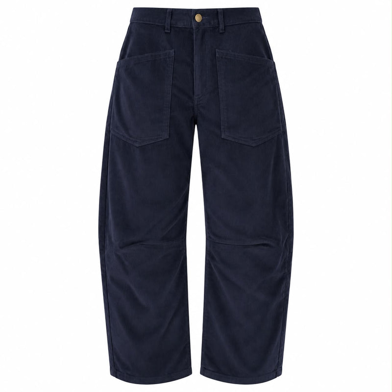 Cord Barrel Pant Navy