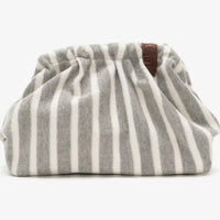 Emma Clutch Grey Stripe