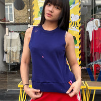 Useless Upcycled Blue Cashmere Tank