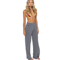 5 Stripe Wide Leg Sweatpants Heather Grey