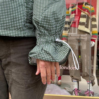 Ginny & Me Flared Windbreaker Olive Check