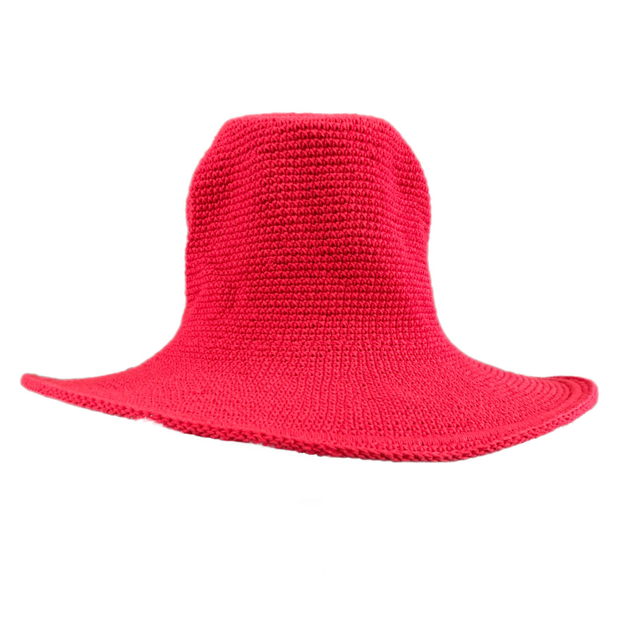 Pure Yellow Cotton Hat Red