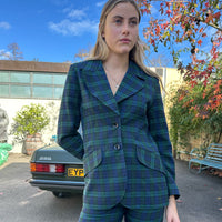 The West Village Susan Jacket Blue Tartan