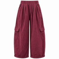 Baggy Needlecord Pants Plum